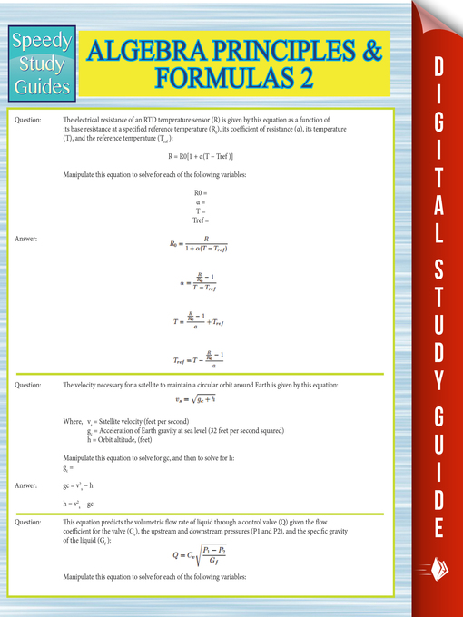 Title details for Algebra Principles and Formulas 2 by Speedy Publishing - Available